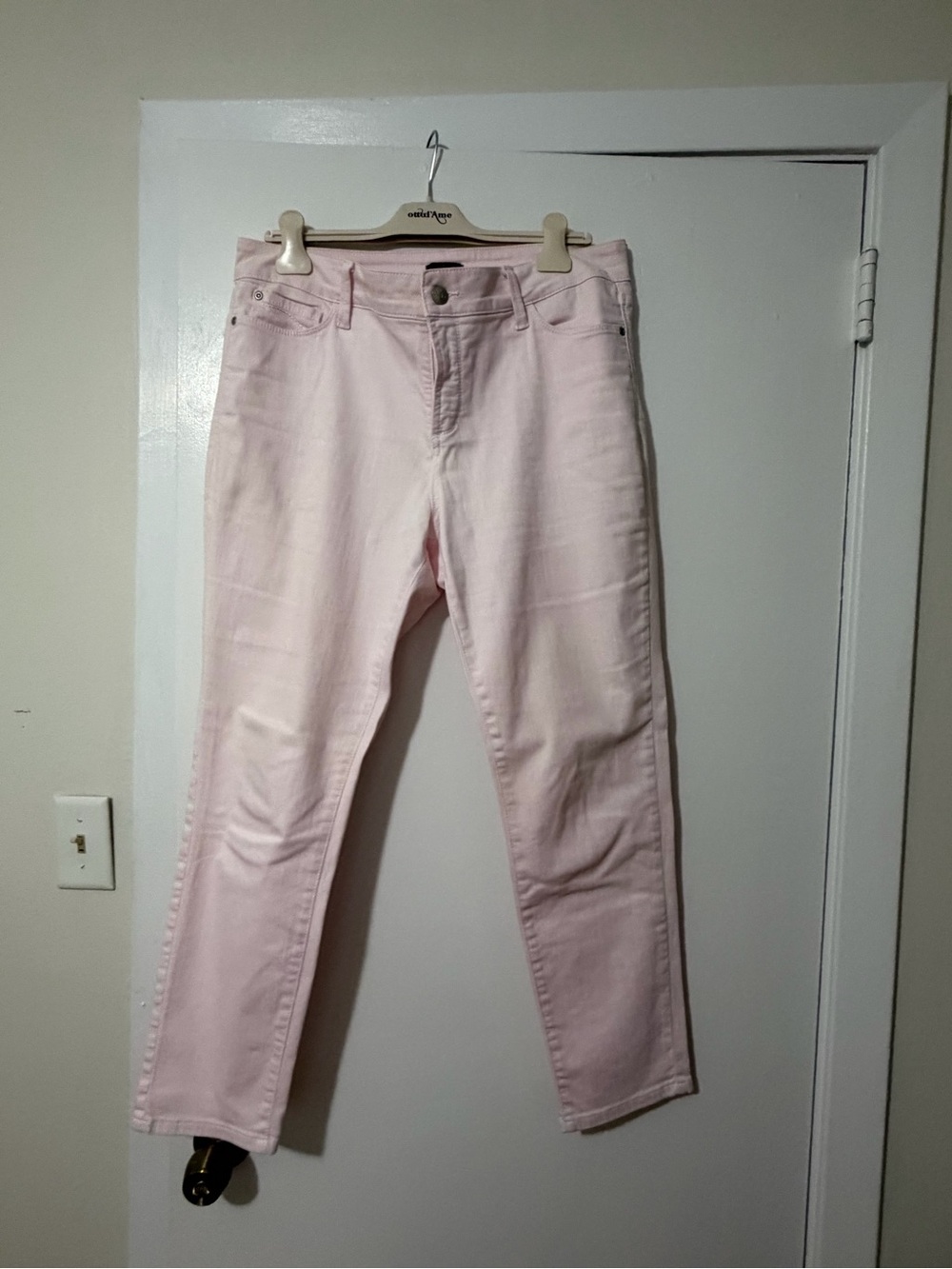 NYDJ Pale Pink Straight Leg Jeans